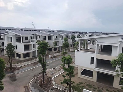 tiến độ biệt thự song lập